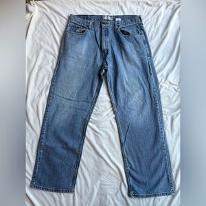 Levi Strauss Loose Straight Fit Distressed Blue Jeans 36/32
